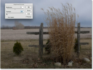 Applying A Brightness Contrast Image Adjustment In Photoshop