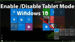 Enable or Disable Tablet Mode in Windows 10