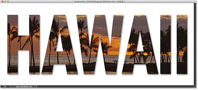 How To Place An Image In Text With Photoshop CC and CS6