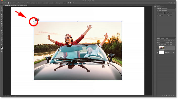 Restore the Legacy Free Transform command in Photoshop CC 2019