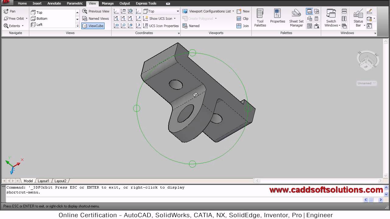 AutoCAD's 3D Orbit and View Commands