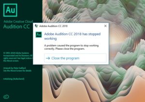 Crashes and freezing in Adobe Audition