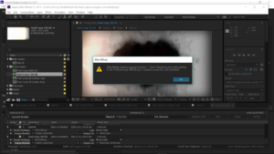 Rendering errors in Adobe After Effects