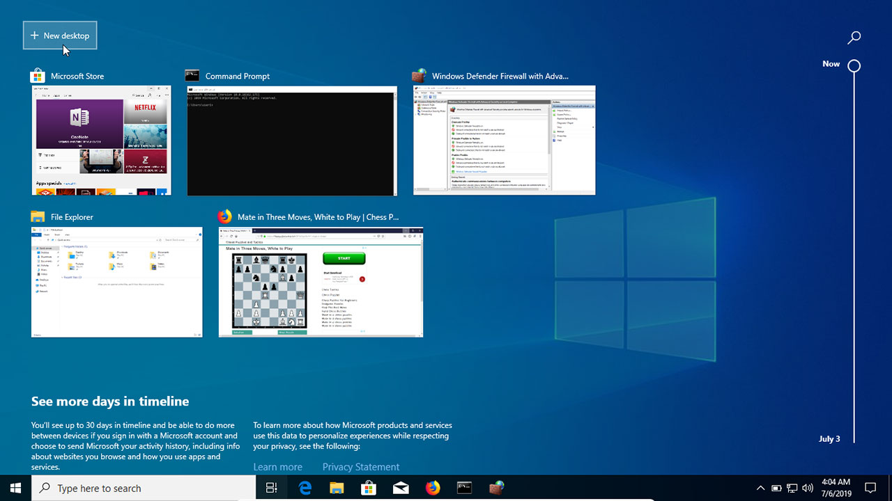 Use Multiple Desktops in Windows 10