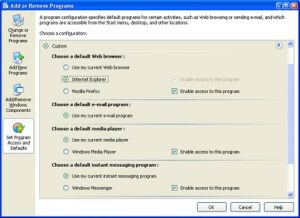 How to change the default web browser in Windows XP