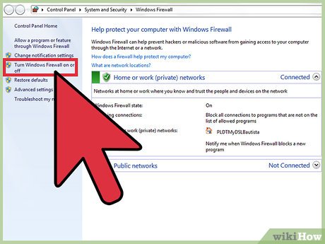 How to enable disable Windows Firewall in Windows 7