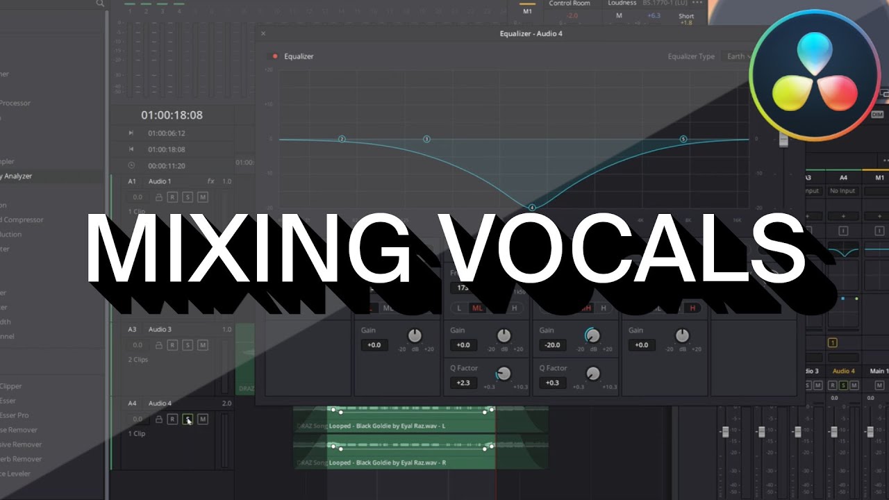 How to mix audio in DaVinci Resolve
