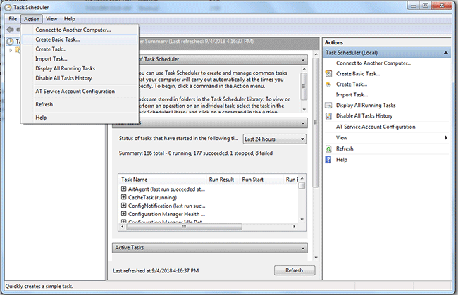 How to use Windows Task Scheduler in Windows 7