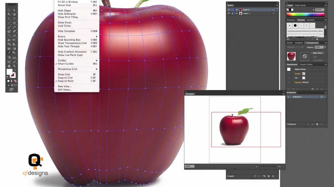 How to use the gradient mesh tool in Adobe Illustrator