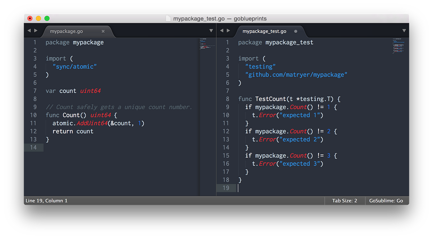 How to write unit tests in Go