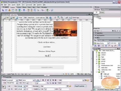 How to Embed Media (Videos, Audio) in Adobe Dreamweaver