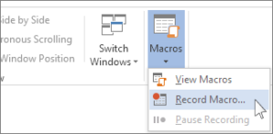 How to create a macro in MS Word