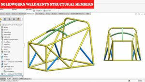 How to create structural members in a weldment in SolidWorks