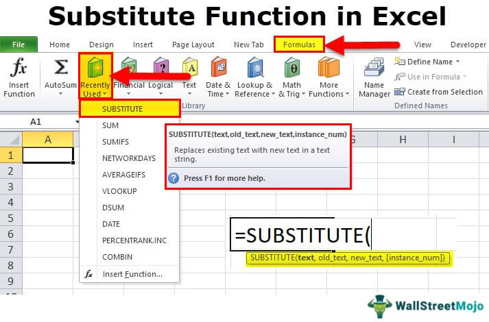 How to use the SUBSTITUTE function in Excel