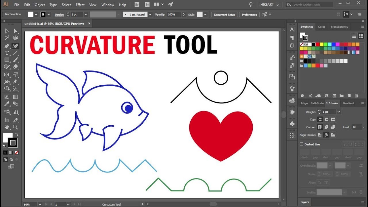 How to use the curvature tool in Adobe Illustrator